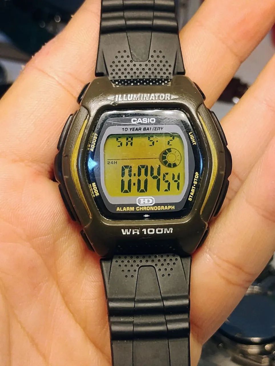  Casio Illuminator cronógrafo HDD-600 2889 digital 100M WR 40mm