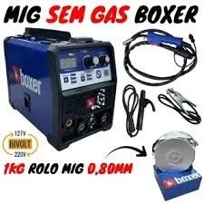 Inversora MIG 0 Sem Gás TIG/MMA 120A Bivolt Multiprocesso Boxer.