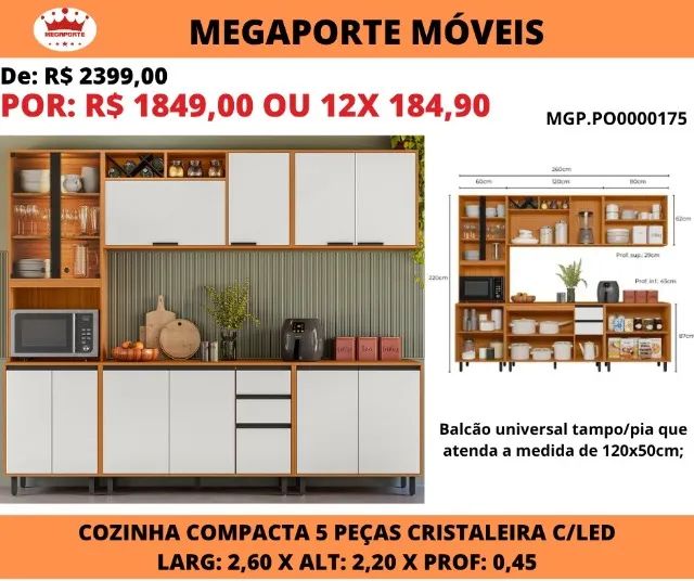 COZINHA COMPACTA 5 PEÇAS