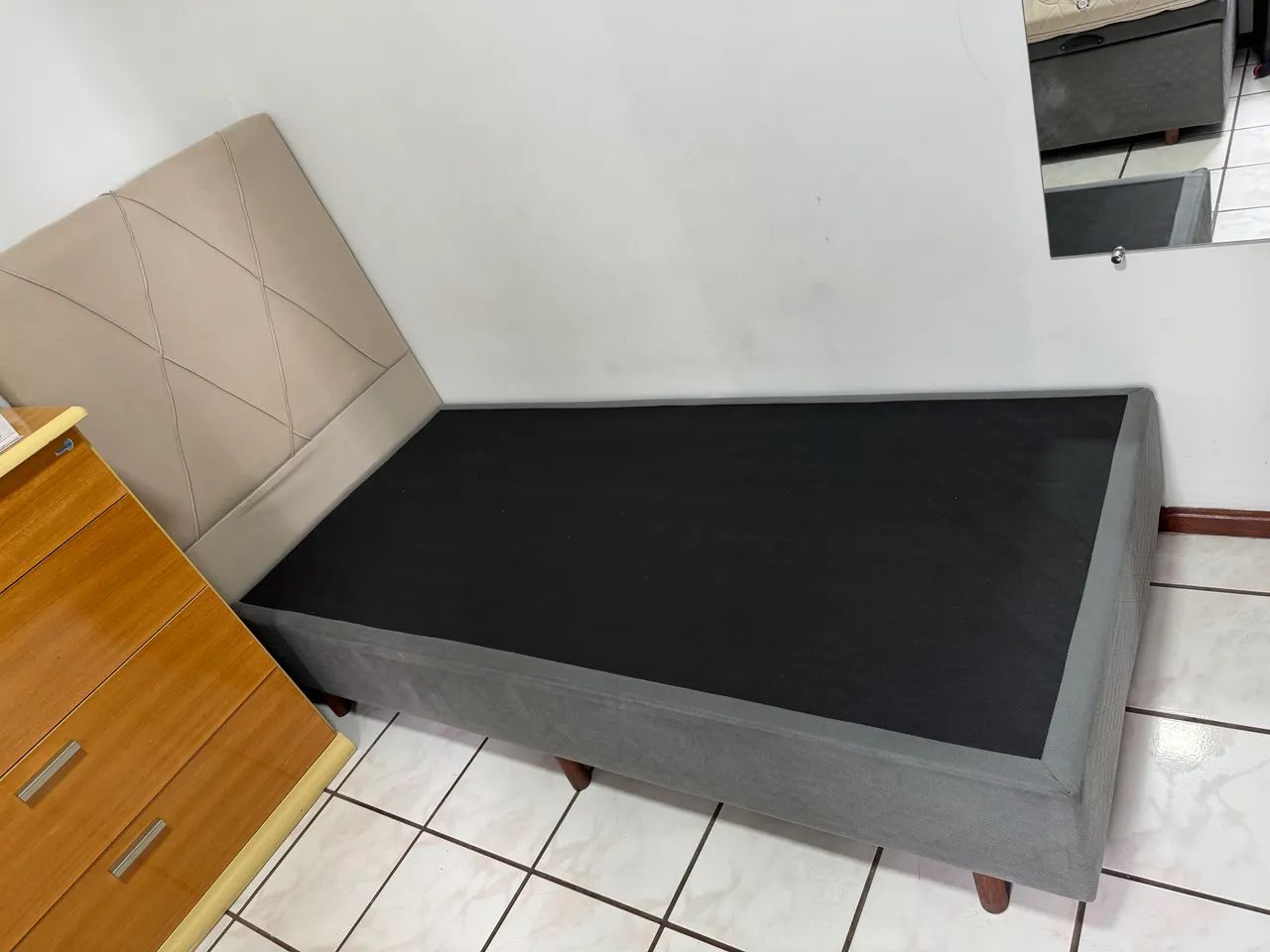 Cama box com cabeceira e colchão  - Foto 3
