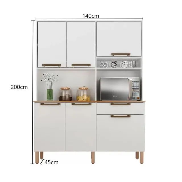 Armário Branco para Cozinha - Entrega Rápida!