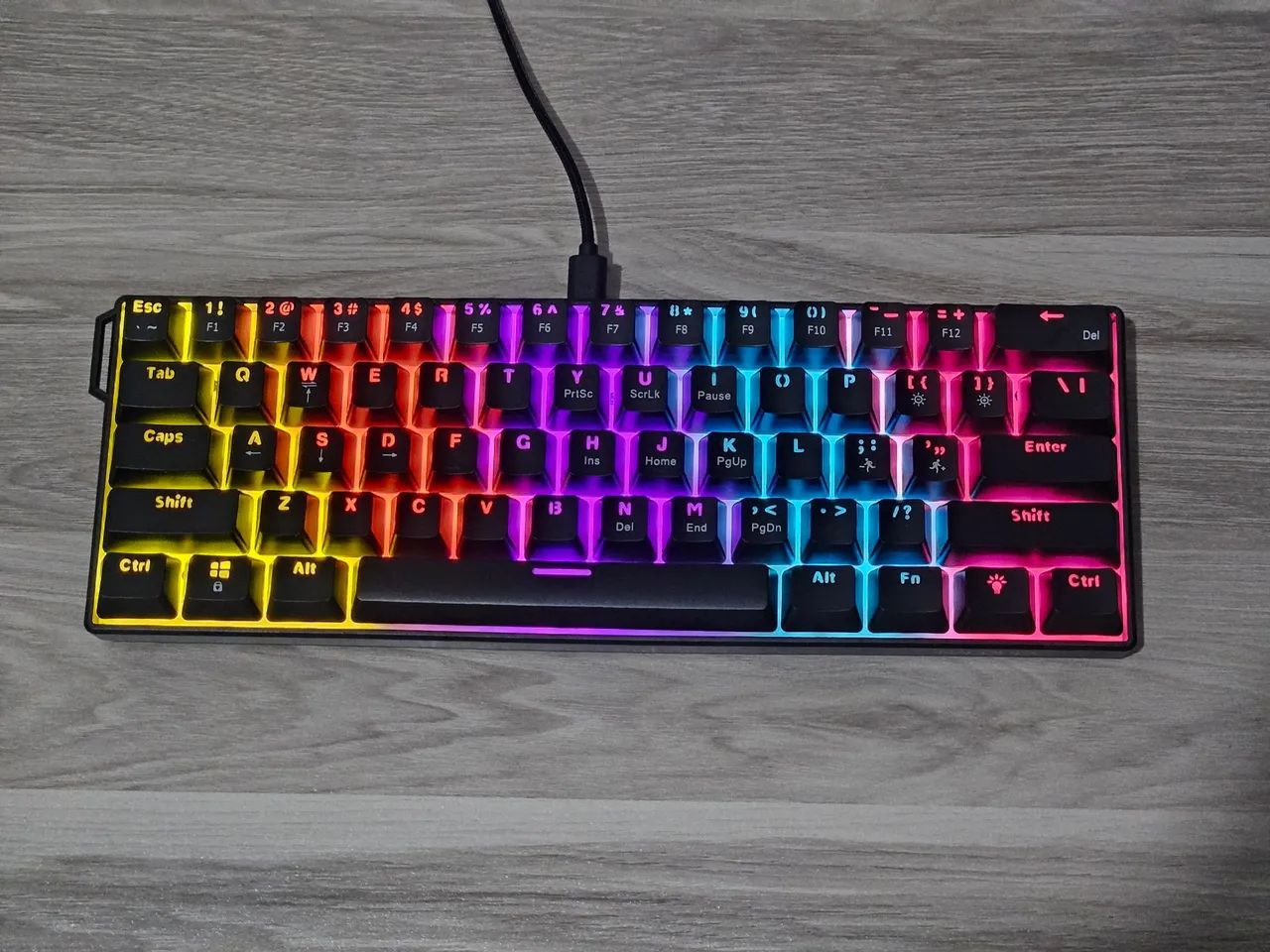 Teclado Mecânico Ajazz nk61 60% Switch Vermelho RGB - Periféricos