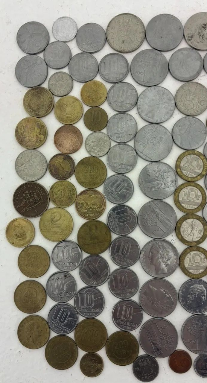 Lote/Coleção de 140+ Moedas Antigas - Diversos Países e Anos - Foto 2