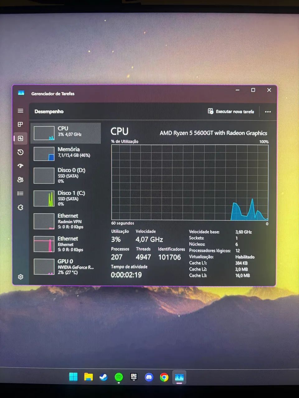 Pc RTX 4060 ryzen 5 5600gt  - Foto 2