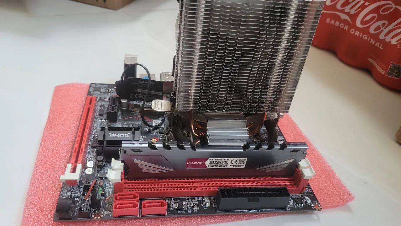 Kit placa mãe compmeto; processador memória RAM cooler - Foto 3
