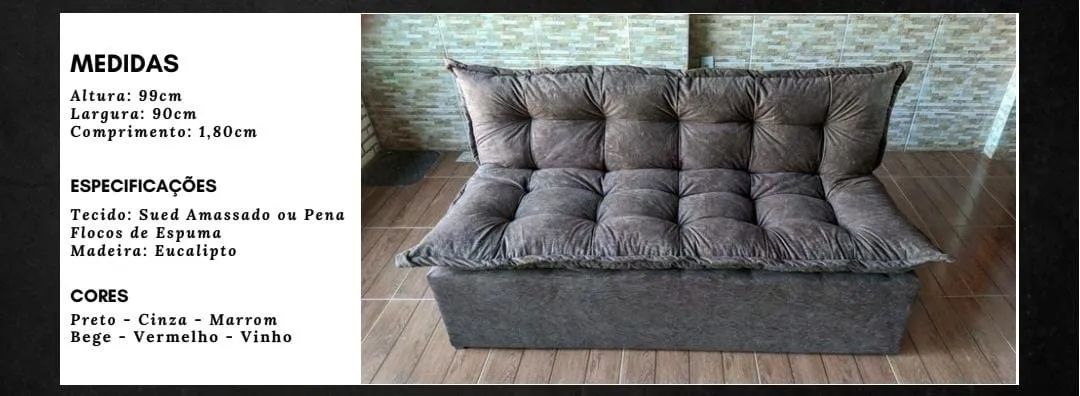 Sofá Cama Fofão Novo - Foto 3
