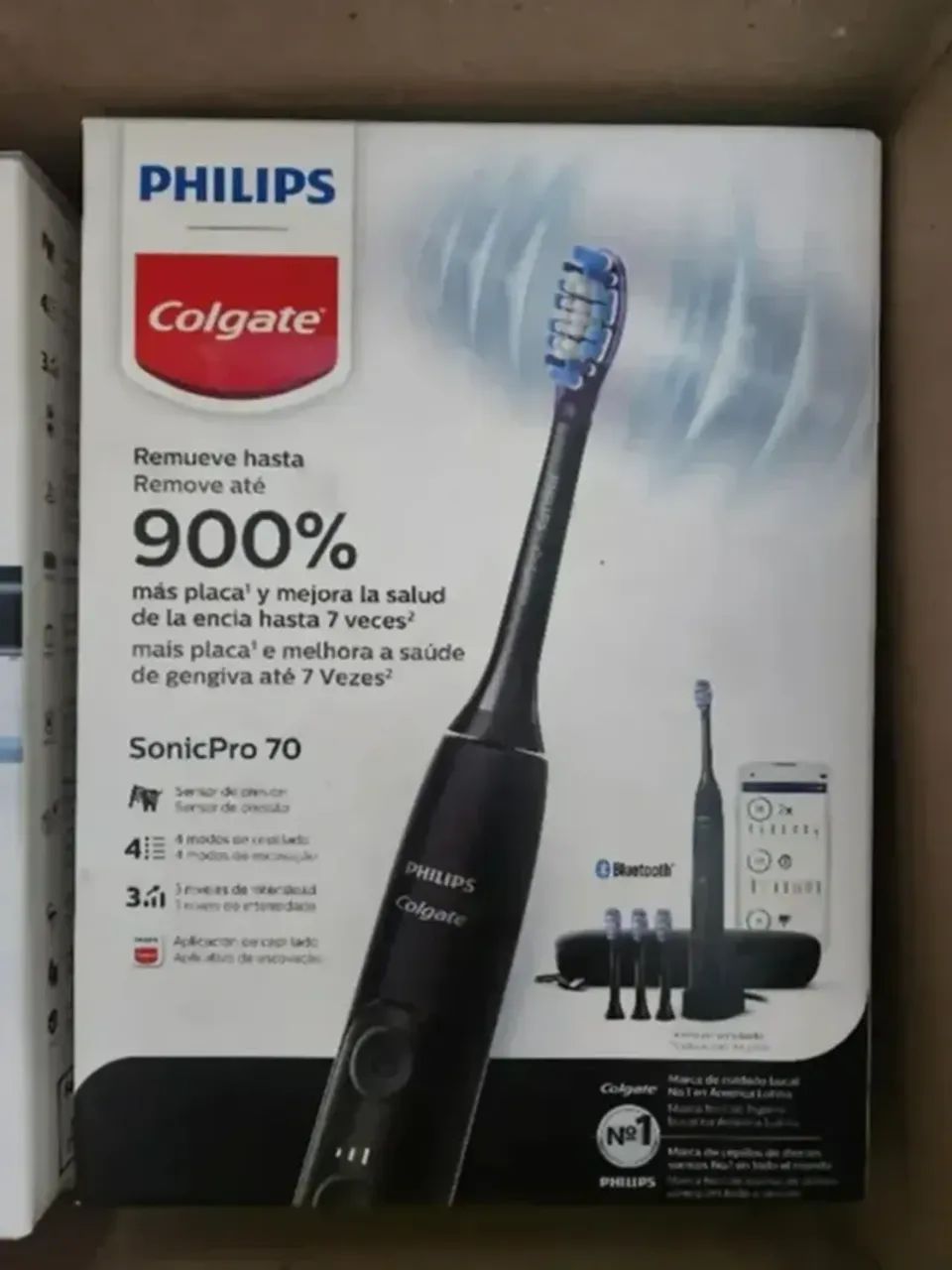 Colgate Escova De Dente Elétrica Philips Sonicpro 70 Recarregável Tem 3 Refis e estojo - Foto 5