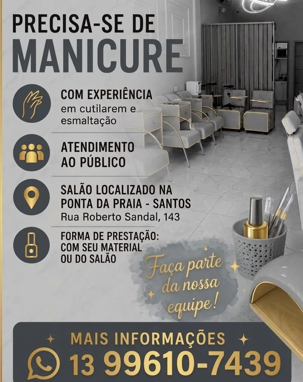 Vaga para manicure 
