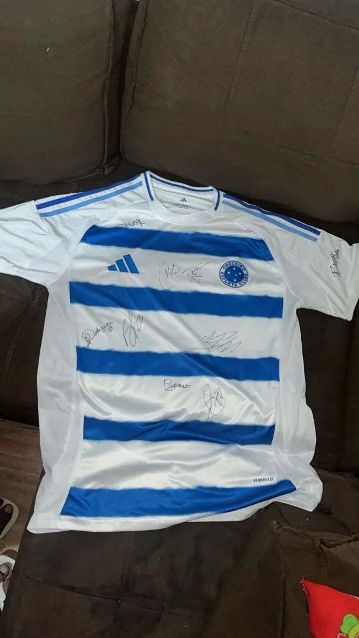 Camisa do Cruzeiro Autografada - Foto 2