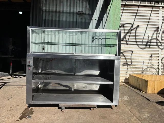 Vitrine aquecida - inox e vidro - Foto 4