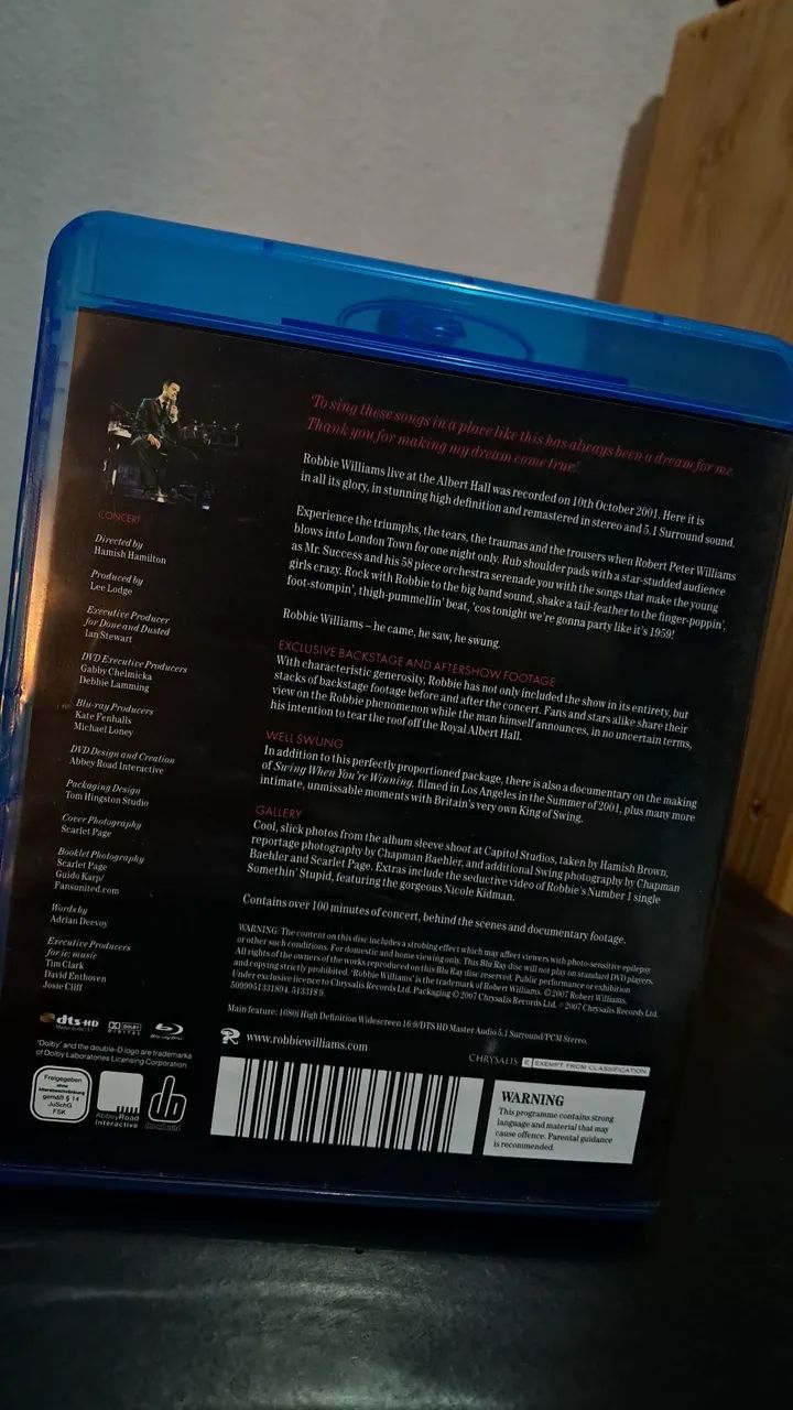 Blu Ray Robbie Williams - Live at the Albert - Foto 2