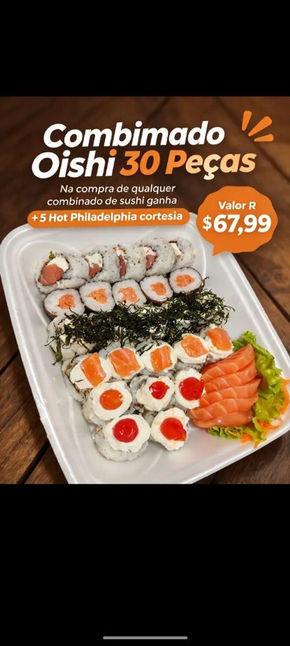 Sushi delicioso+cortesia 