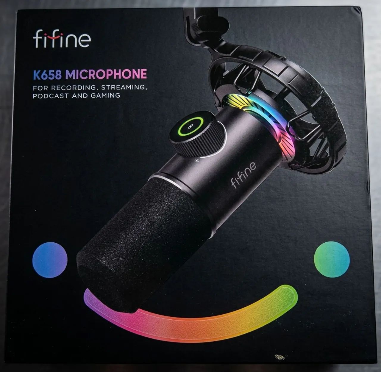 Microfone Profissional Fifine K658 Condensador Original Usb