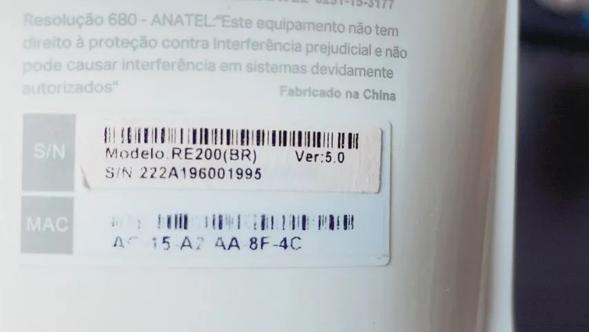 Repetidor TP-Link RE200 Wifi 5 802.11ac 750mbps Dual Band V5