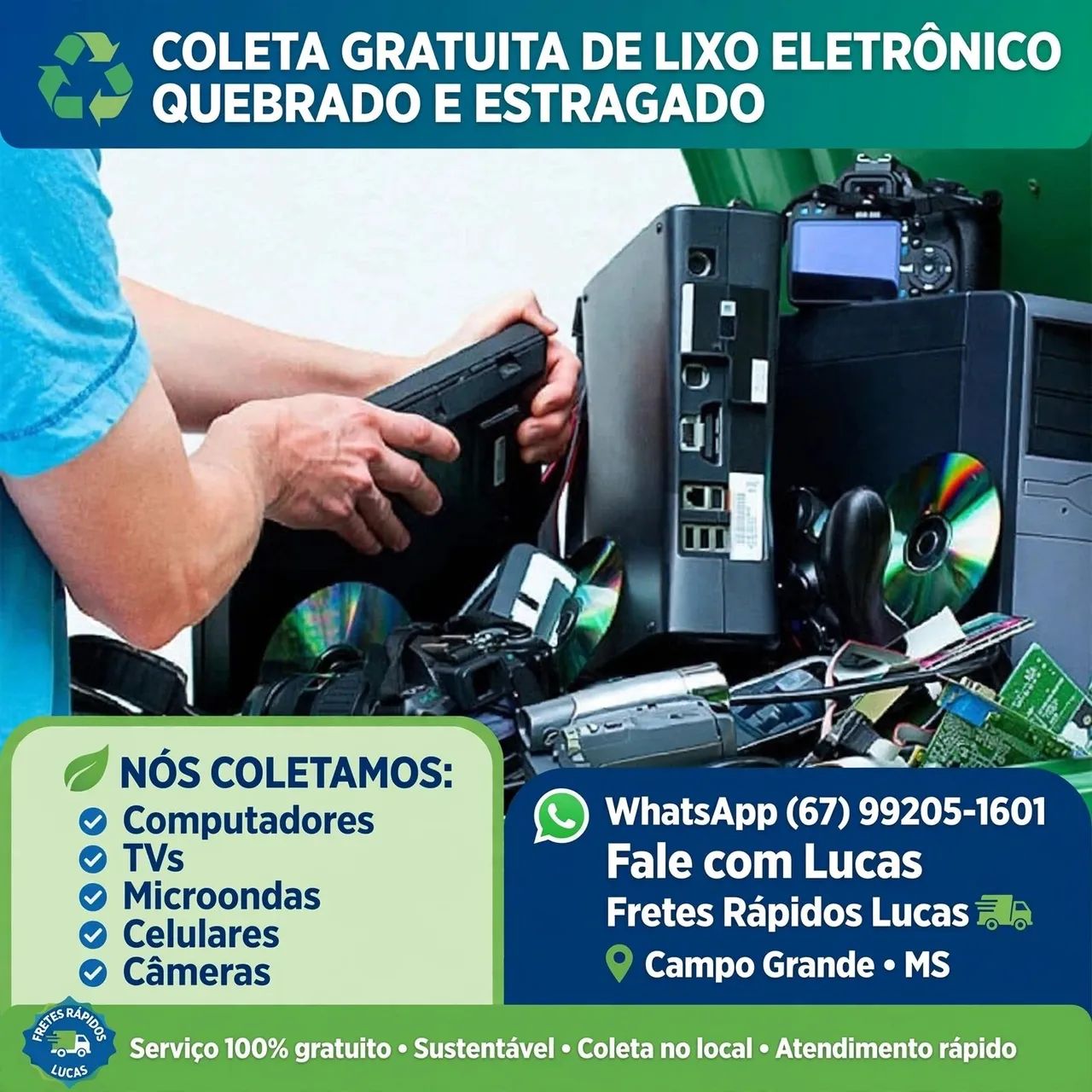 Coleta gratuita de lixo eletrônico 