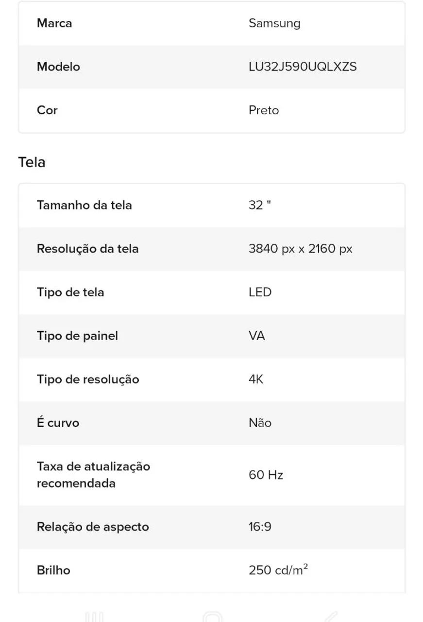Monitor Samsung 4K - 32 Polegadas - Foto 4