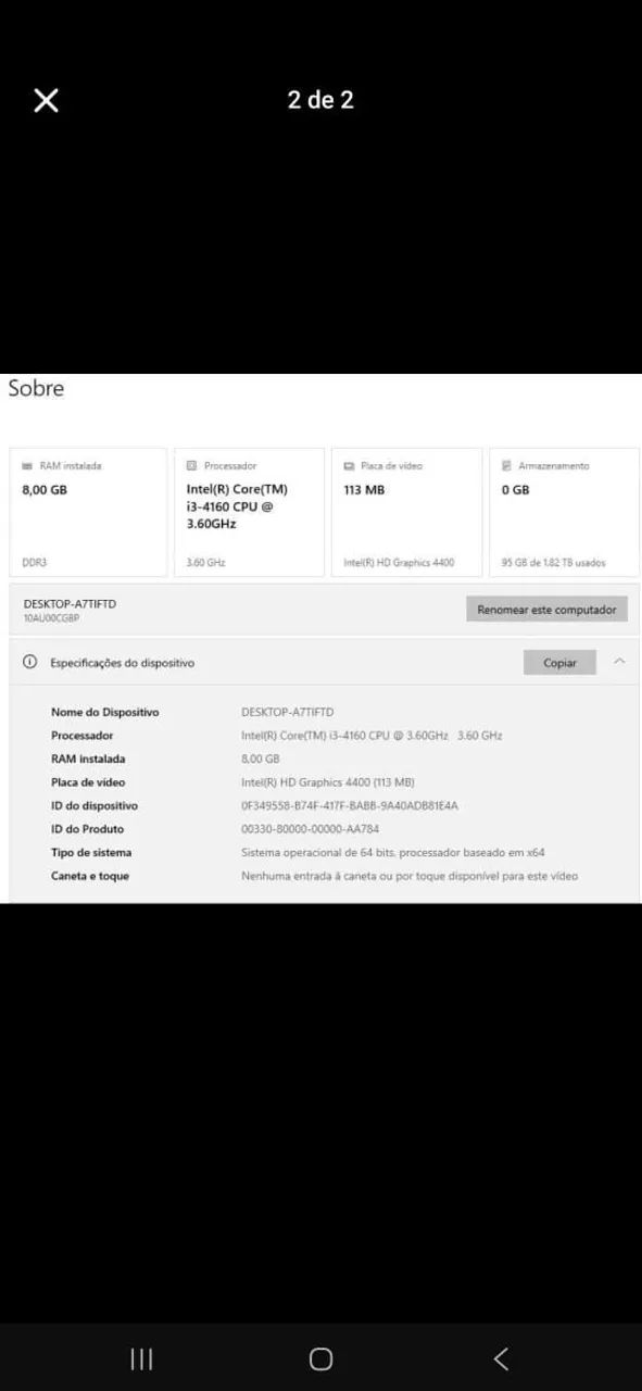 VENDO PC  i3 COMPLETO.  NÃO TROCO! - Foto 2