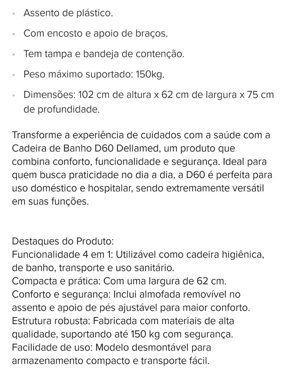 Cadeira de banho  - Foto 5