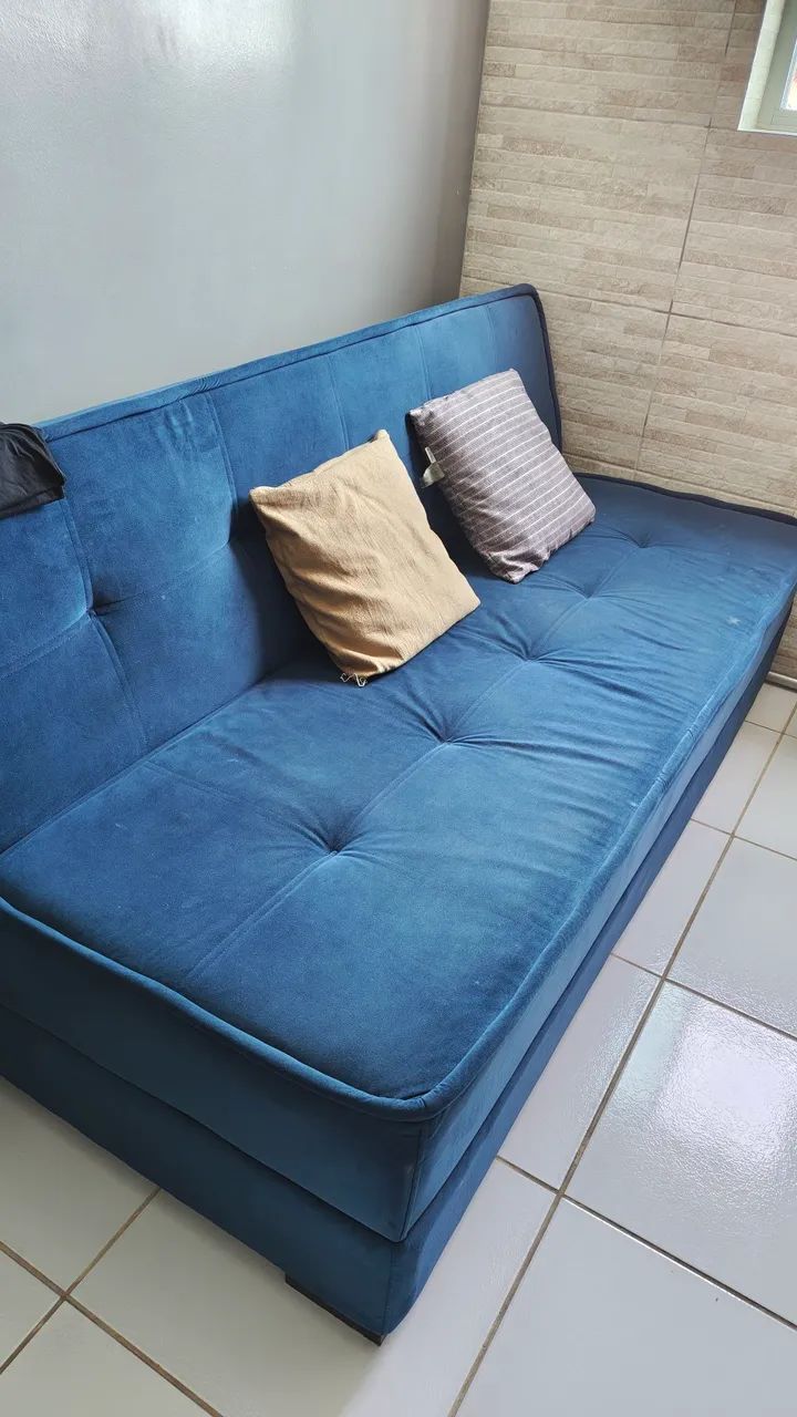 Sofá-Cama Azul Royal