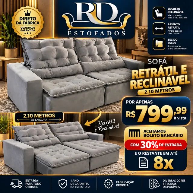 Sofá Retrátil e Reclinável 2,10 ?