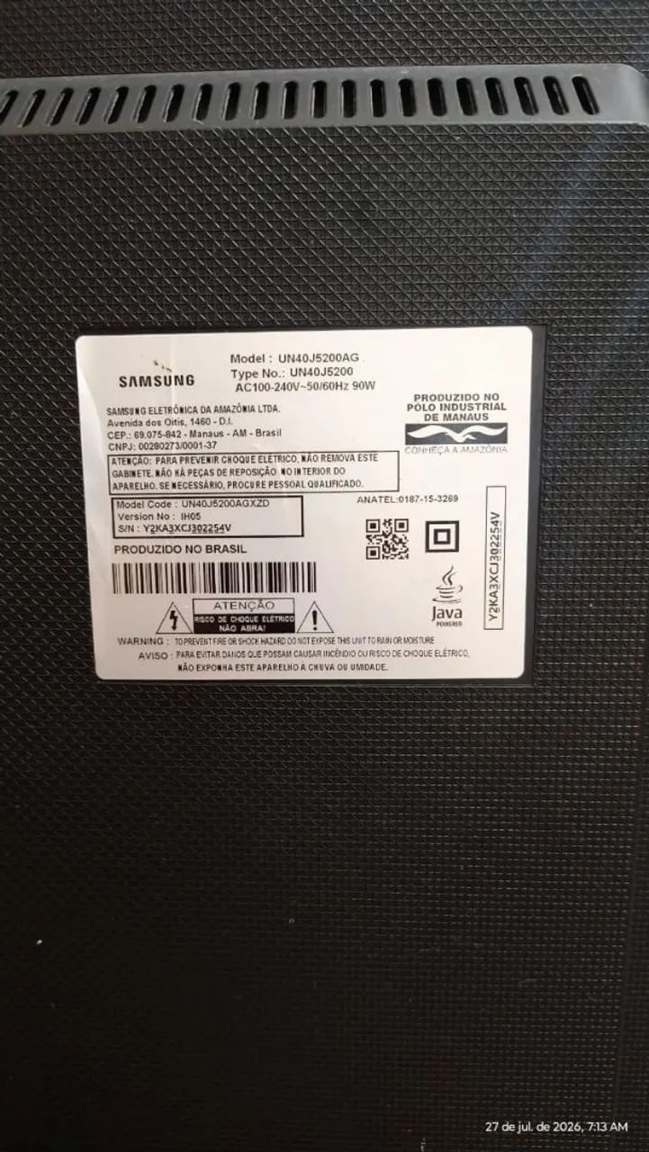 TV Samsung de 40 polegadas para retirada de peças