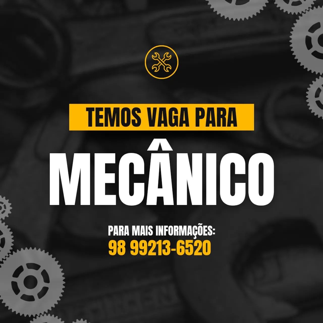Estamos contratando Mecanico 