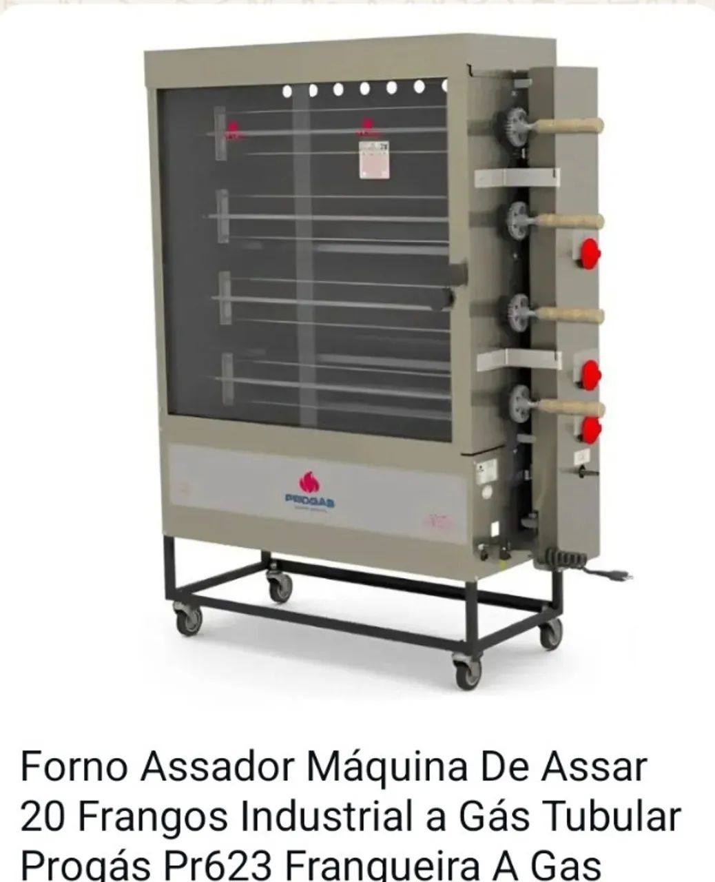Máquina elétrica/gás de frango assado 