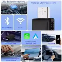 Adaptador Wireless Carplay e Android Auto IOS e Android - Foto 2