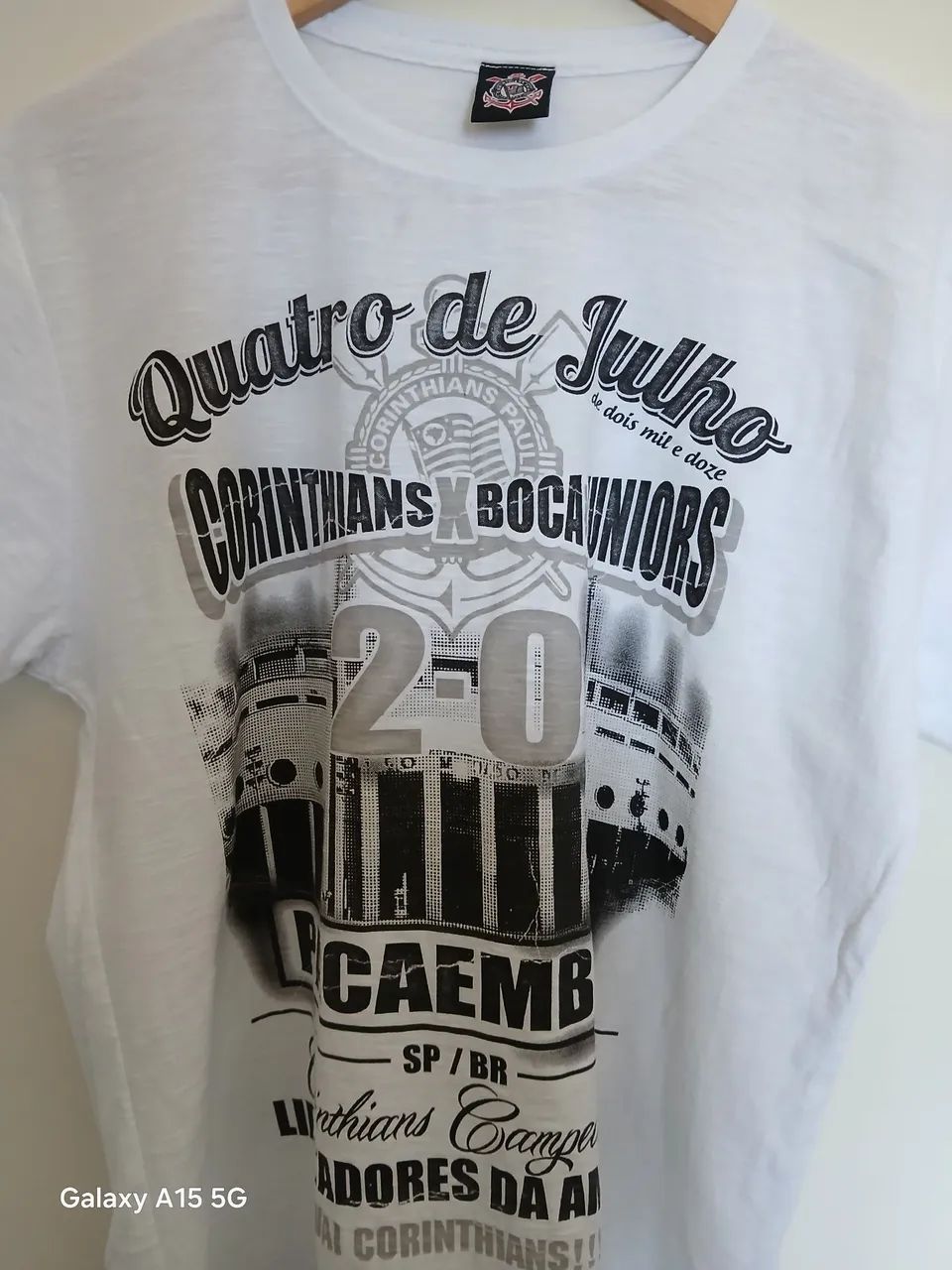 Camisa Corinthians Libertadores Algodão - Nova - Foto 3