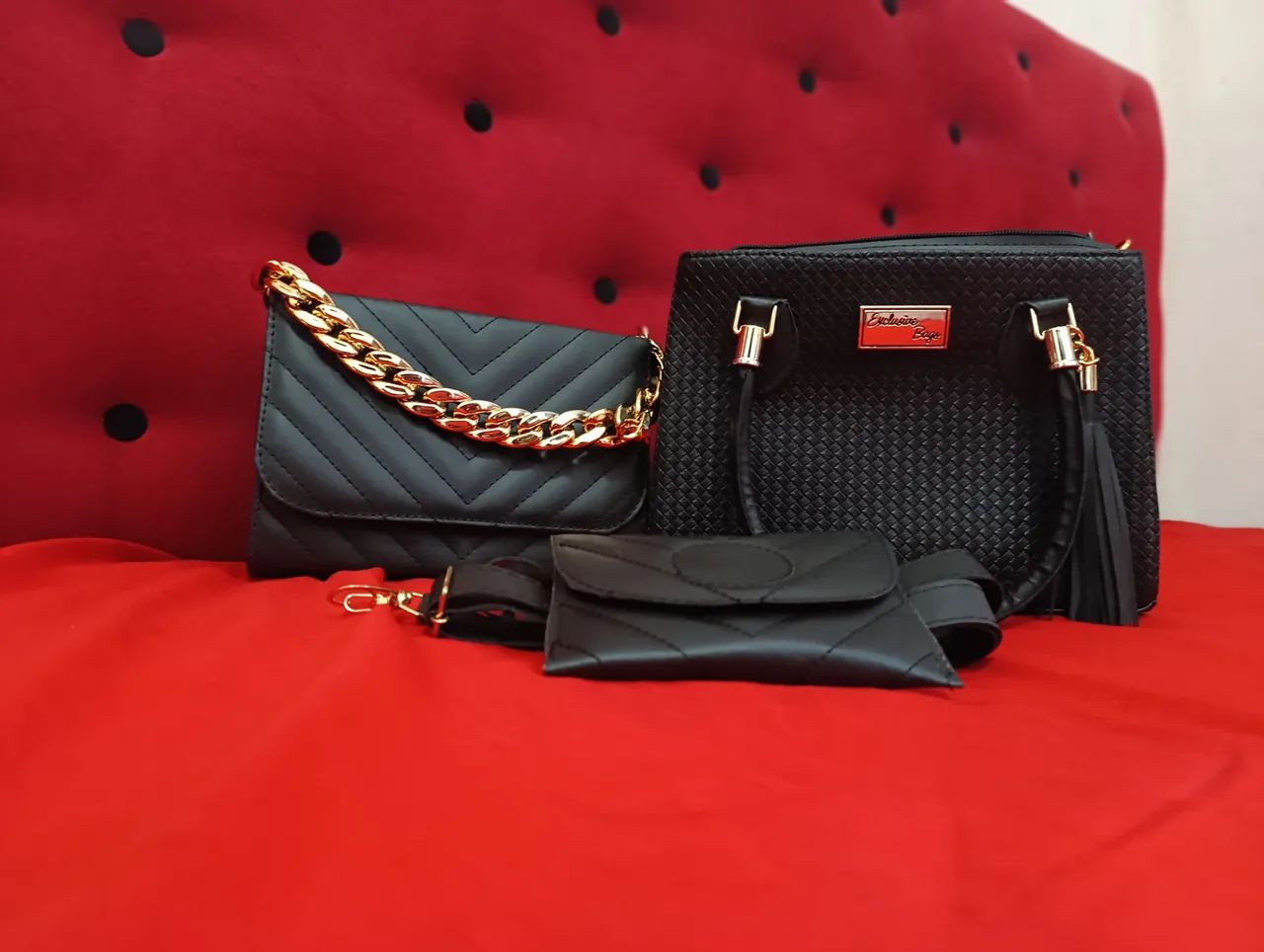 Bolsa feminina Kit com 3 *Nova Lacrada* - Foto 2