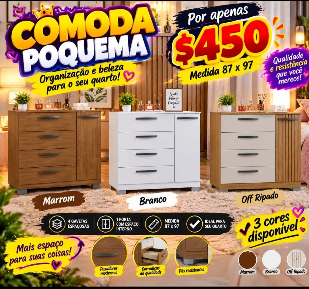 Cômoda pequena 