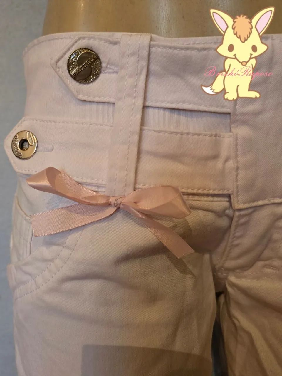 Shorts branco com lacinho coquette/y2k - Foto 2