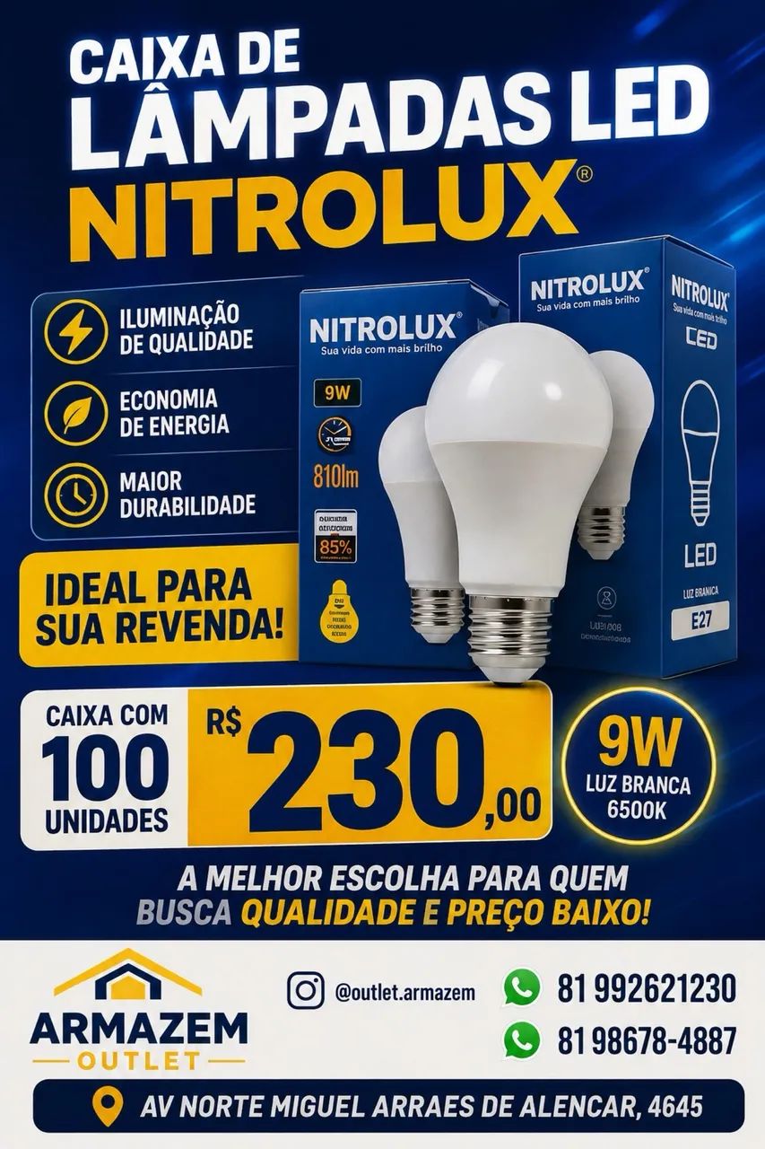 Caixa de luz com 100 uni