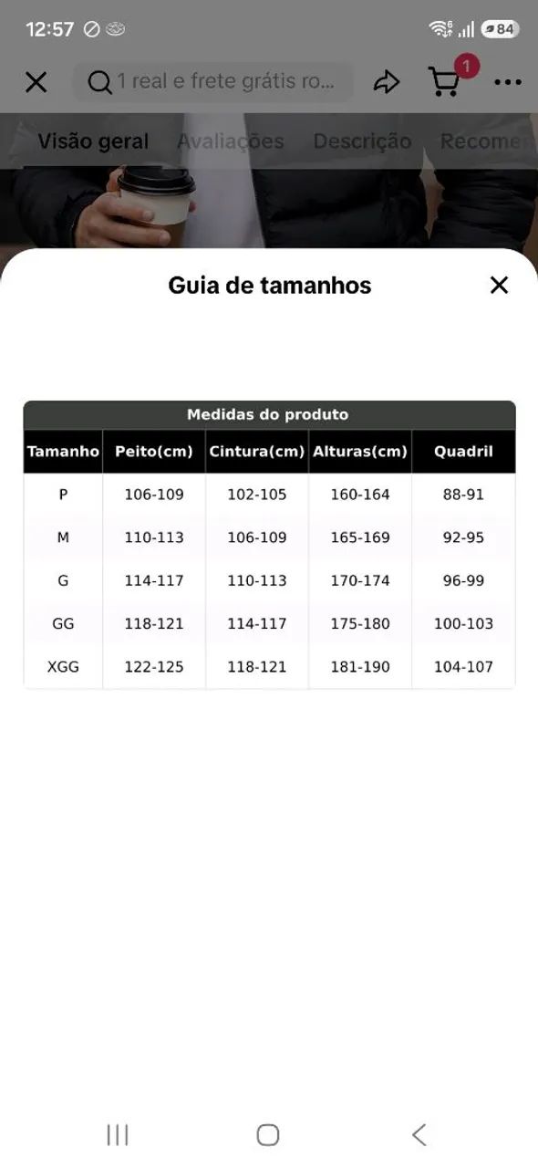 Jaqueta nova nunca usada 