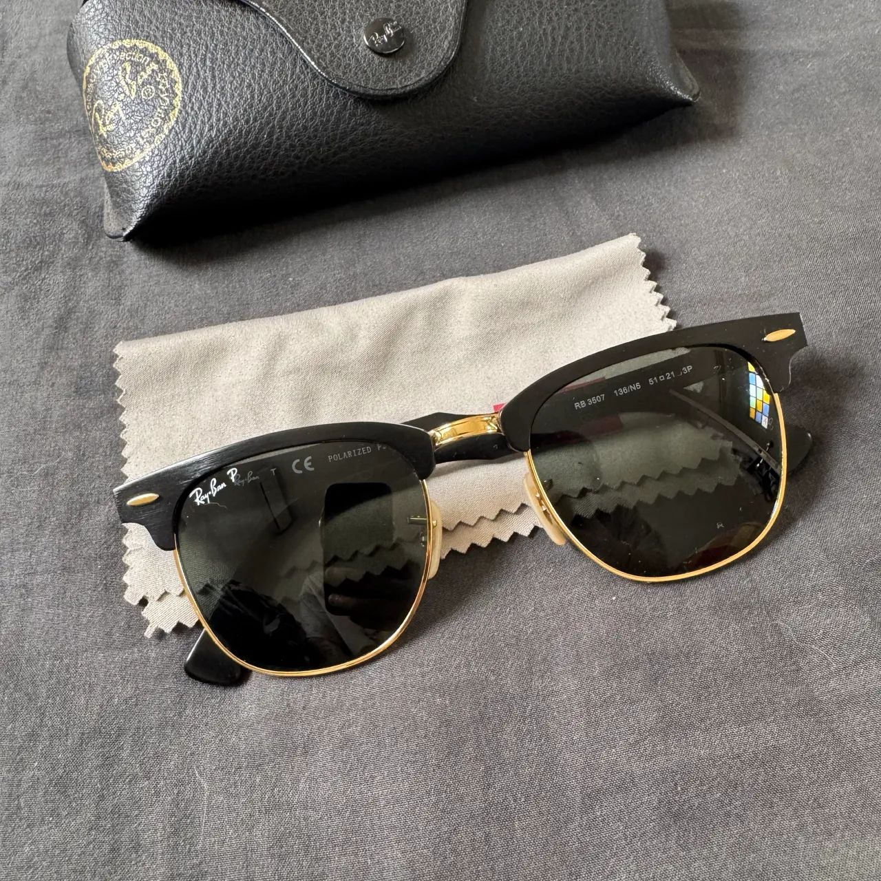  Óculos Ray-Ban Clubmaster Polarizado Original