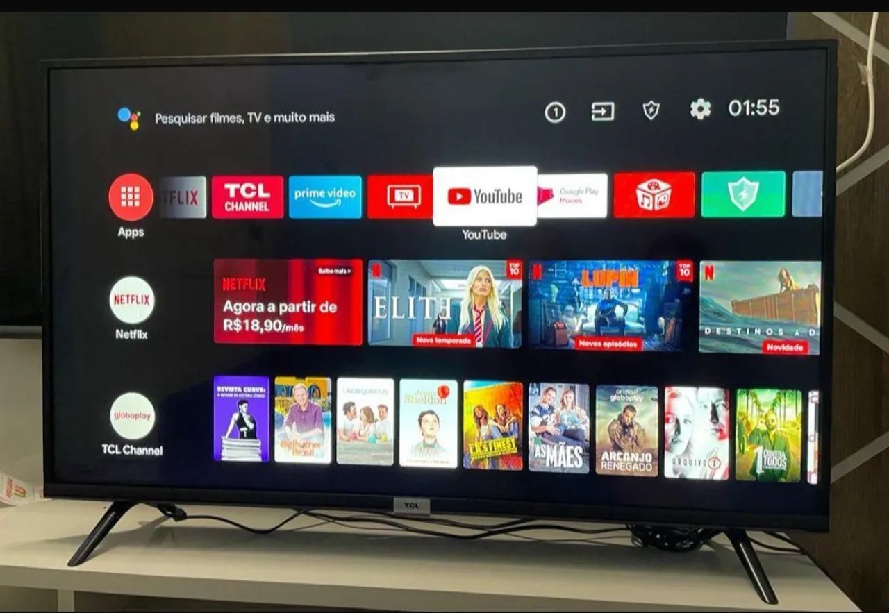 Tv 50 polegadas completa sistema Android 