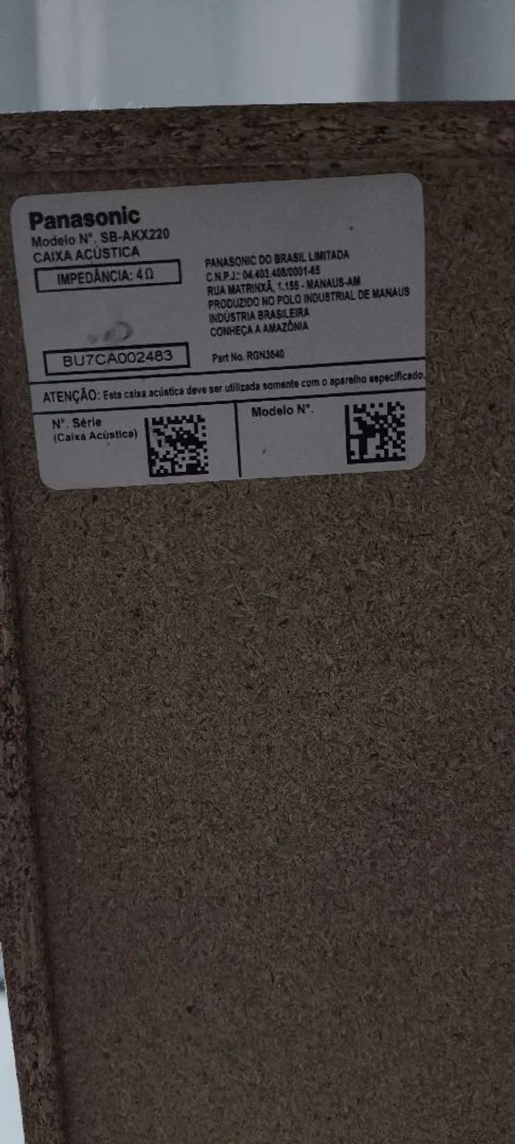 Caixa de som Panasonic 