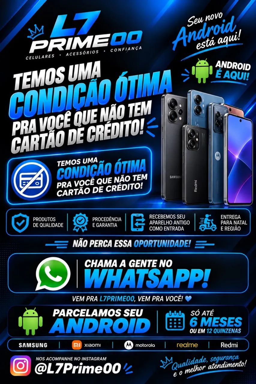 Seu smartphone no crediário 
