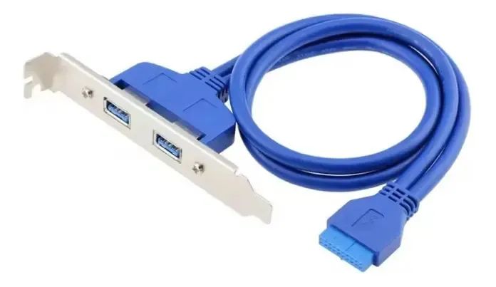 Hub Espelho Usb 3.0 - 2 Portas Traseiro Desktop 19 Pinos