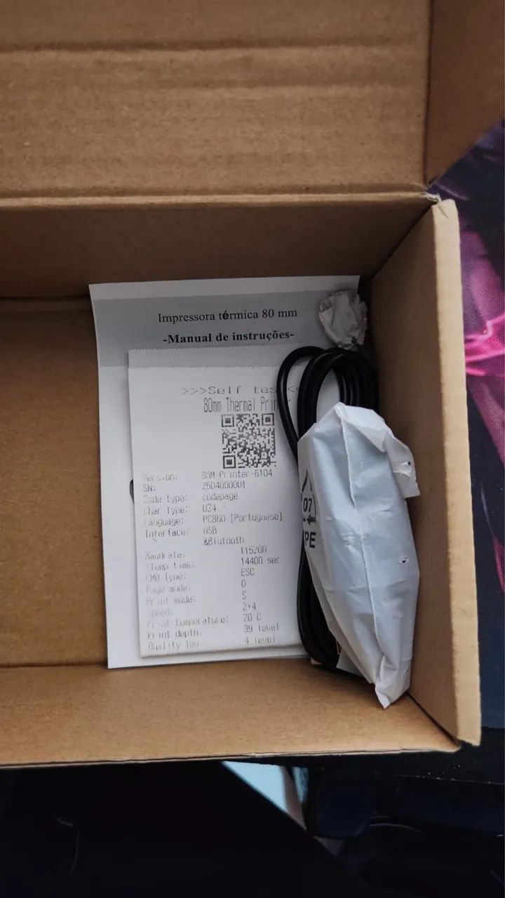 80 portable thermal printer impressora - Foto 2