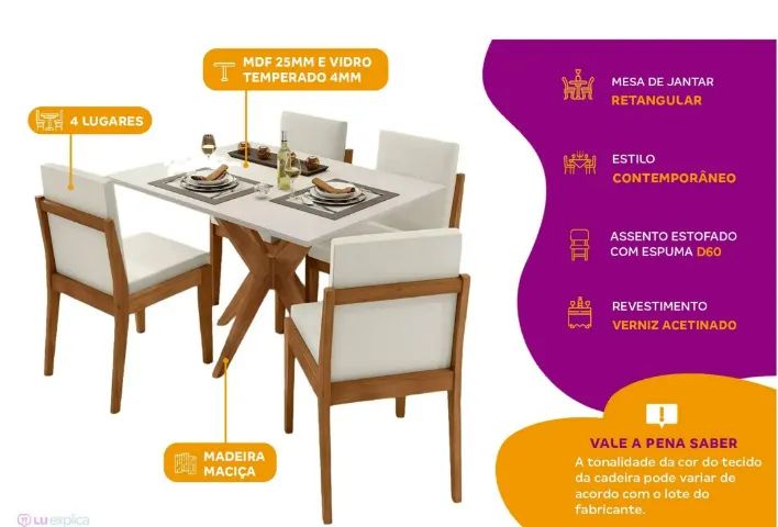 Conjuntos de Mesa e Cadeira *Novos