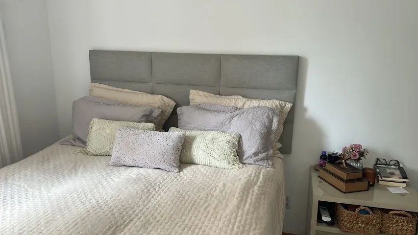 Cabeceira de linho para cama queen - Foto 2