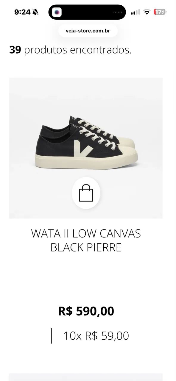 Tênis Veja Seminovo Preto 