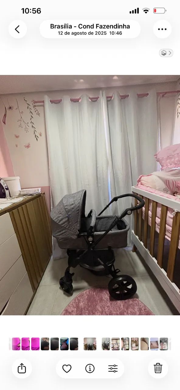 Carrinho de bebê com bebê conforto cosco - Foto 3