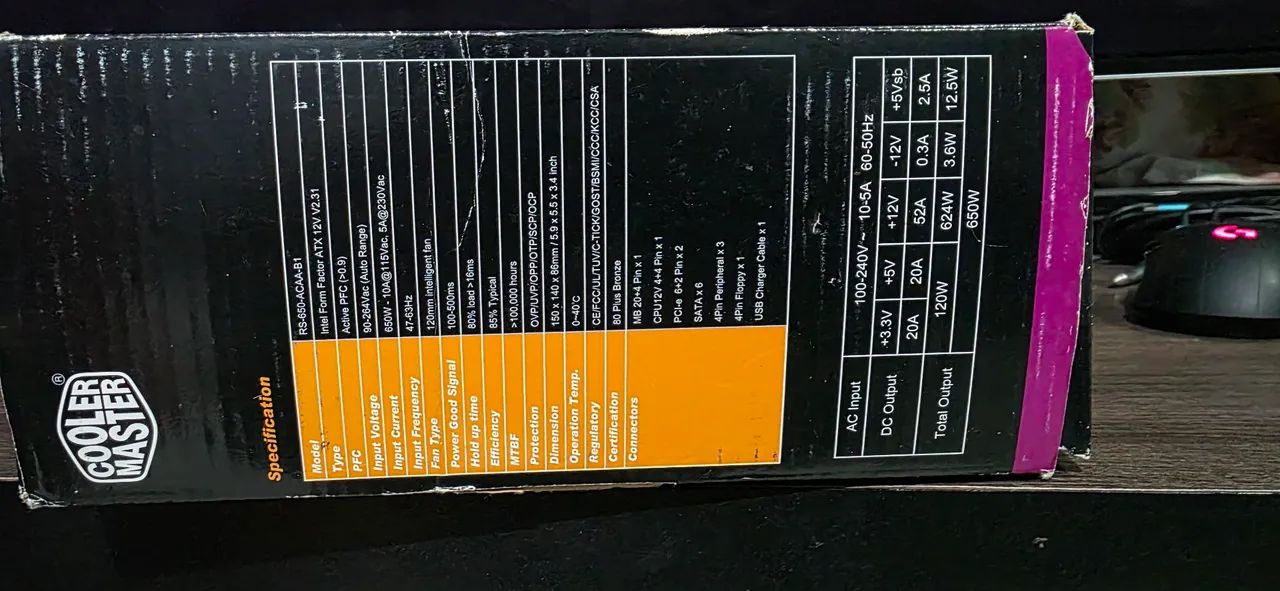 fonte de alimentacão Cooler Master GX I1 650W - Foto 4