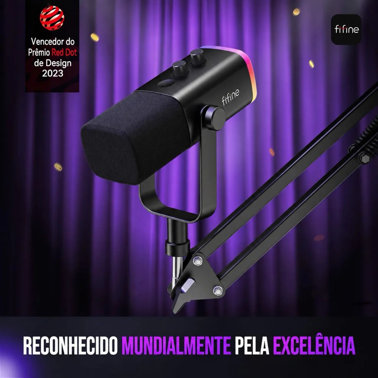 [LACRADO] Microfone fifine+ suporte - Foto 2