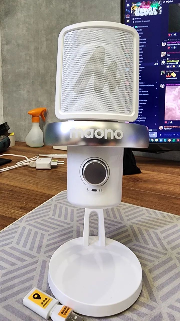 Microfone maono dm40 PRO novo branco