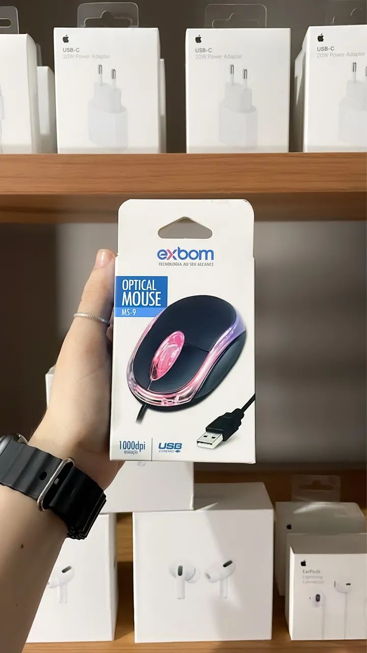 Mouse óptico com fio Original EXBOM - Foto 2