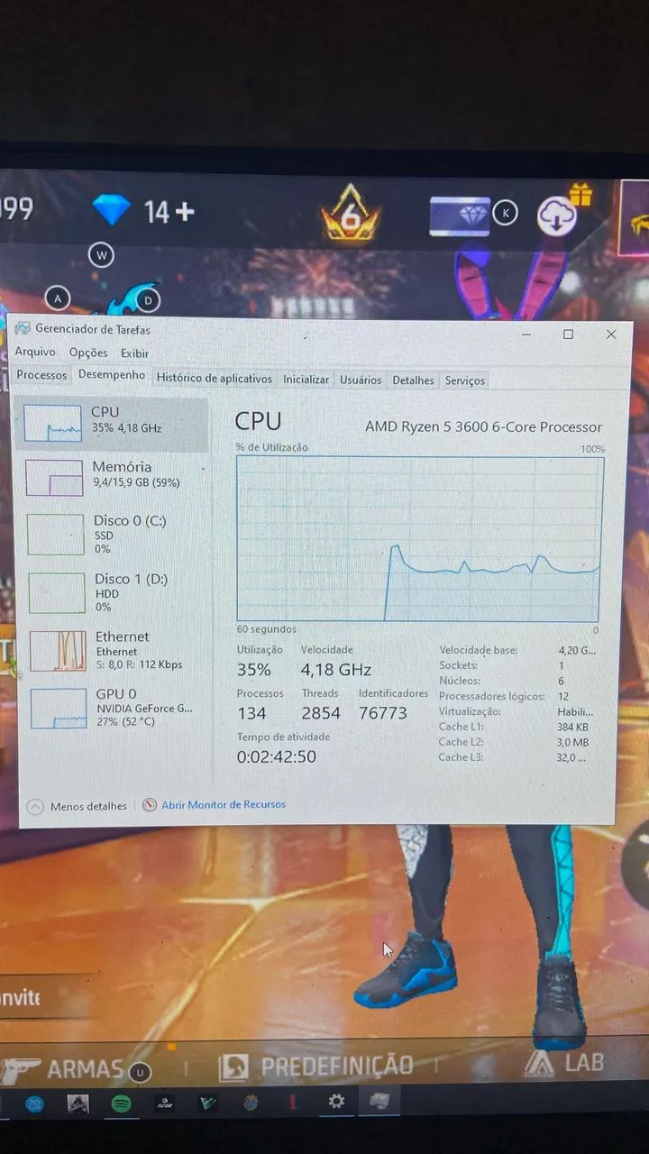 Vendo ryzen 5 3600 4.20 GHz 