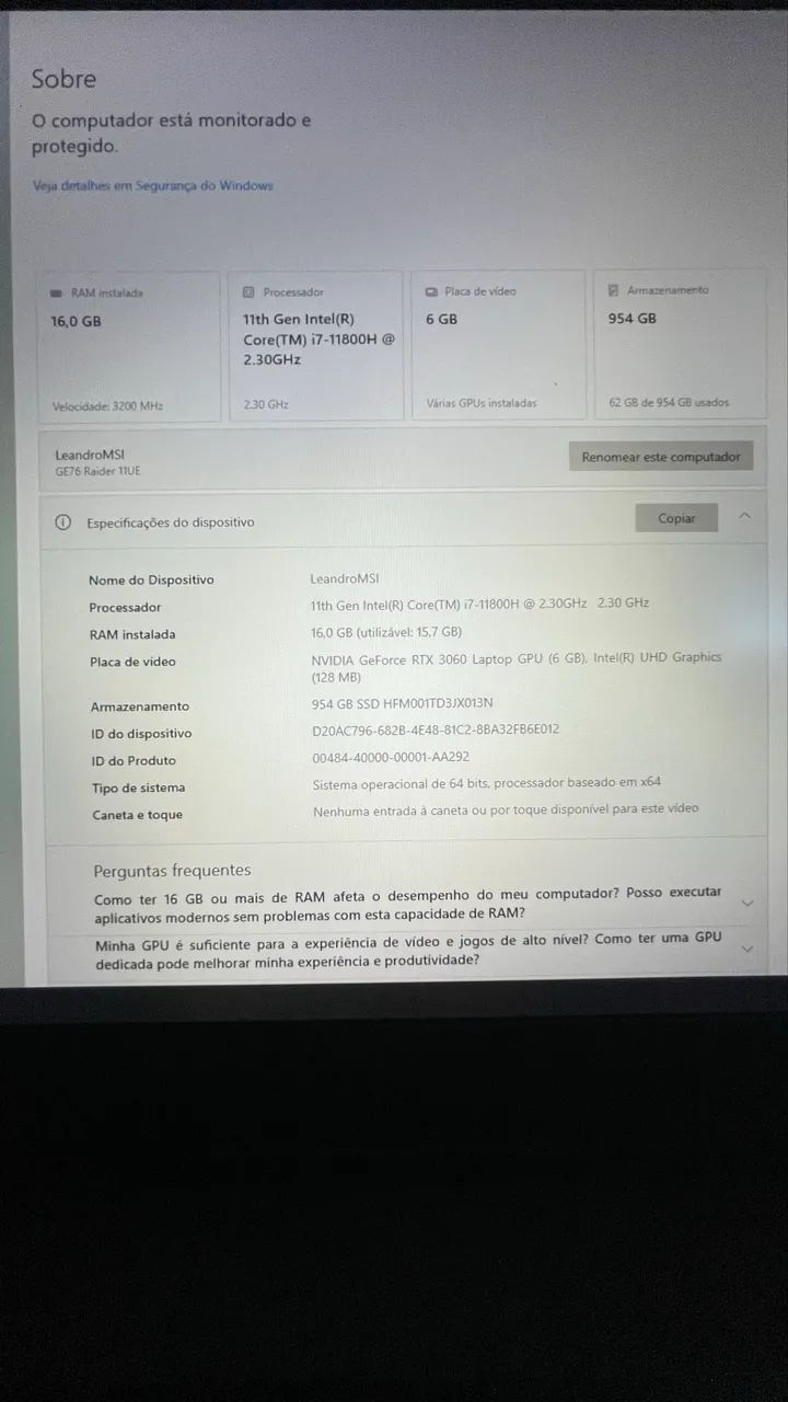 Laptop MSI  - Foto 4